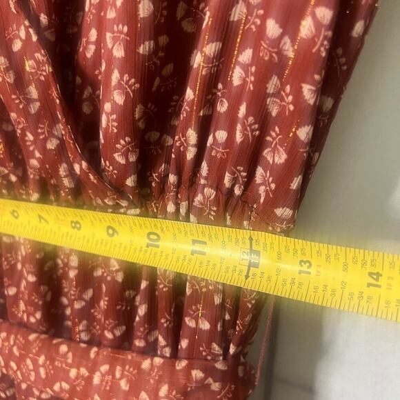 J.CREW POINT SUR FAUX WRAP DRESS IN SPARKLE FLORAL CHAMPAGNE SIZE 2 - Picture 5 of 9